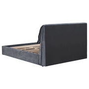 Laurel Upholstered Eastern King Panel Bed Dark Grey - detail 5