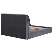 Laurel Upholstered Eastern King Panel Bed Dark Grey - detail 6