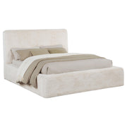 Rebecca Faux Fur Upholstered Queen Bed Cream - detail 3