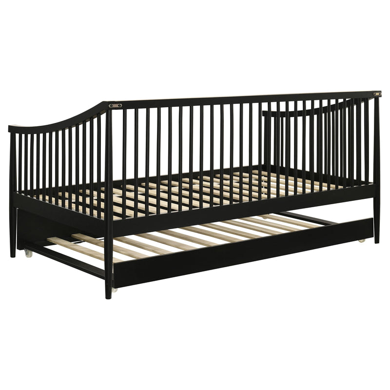 Delgado Windsor Twin Wood Daybed with Trundle Black - detail 5