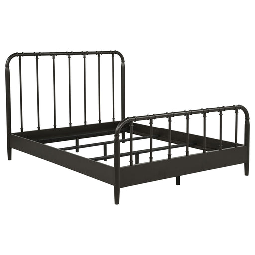 Rocco All Wood Water Pipe Open Frame Queen Bed Dark Bronze - alternate view
