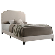 Tamarac Upholstered Eastern King Panel Bed Beige - detail 3