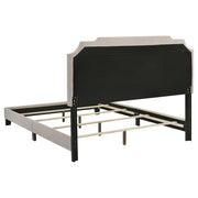 Tamarac Upholstered Eastern King Panel Bed Beige - detail 4