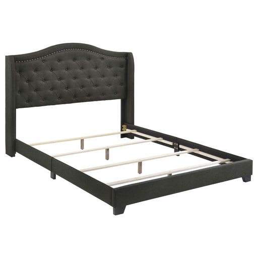 Sonoma Upholstered Queen Wingback Bed Grey - alternate view