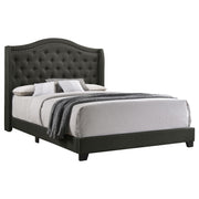 Sonoma Upholstered Queen Wingback Bed Grey - detail 3