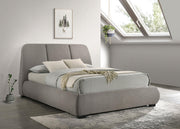 Mokena 46-inch Upholstered Queen Platform Bed Taupe