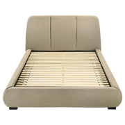 Mokena 46-inch Upholstered Queen Platform Bed Brown - detail 4