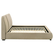 Mokena 46-inch Upholstered Queen Platform Bed Brown - detail 6