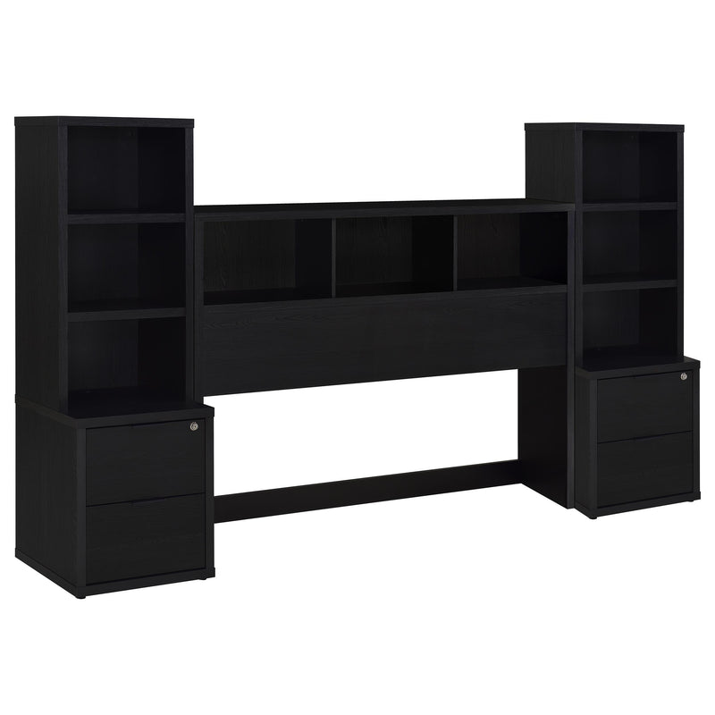 Westpark 3-piece Queen Bedroom Set Bookcase Headboard Black - alternate view