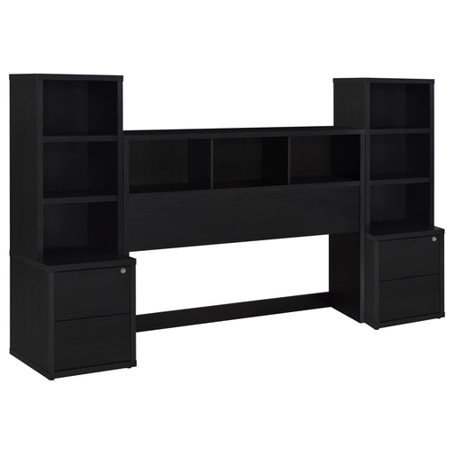 Westpark 3-piece Queen Bedroom Set Bookcase Headboard Black - alternate view