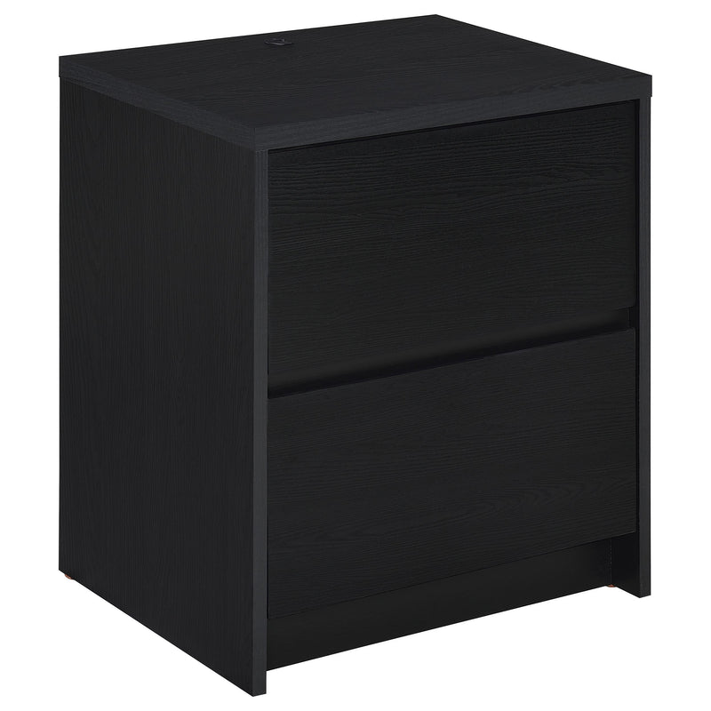 Westpark 2-drawer Nightstand LED Lights and USB Black - detail 3