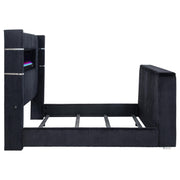 Tisdall Eastern King Flame Visualizer Wingback TV Bed Black - detail 8