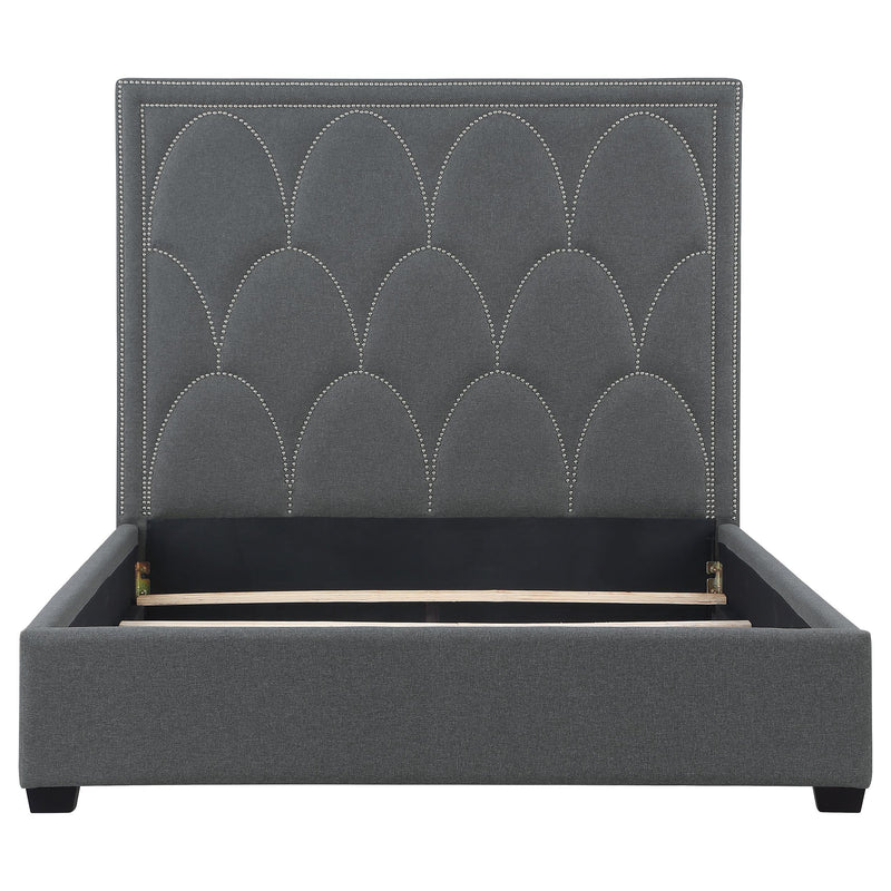 Bowfield Upholstered Eastern King Panel Bed Charcoal - detail 4