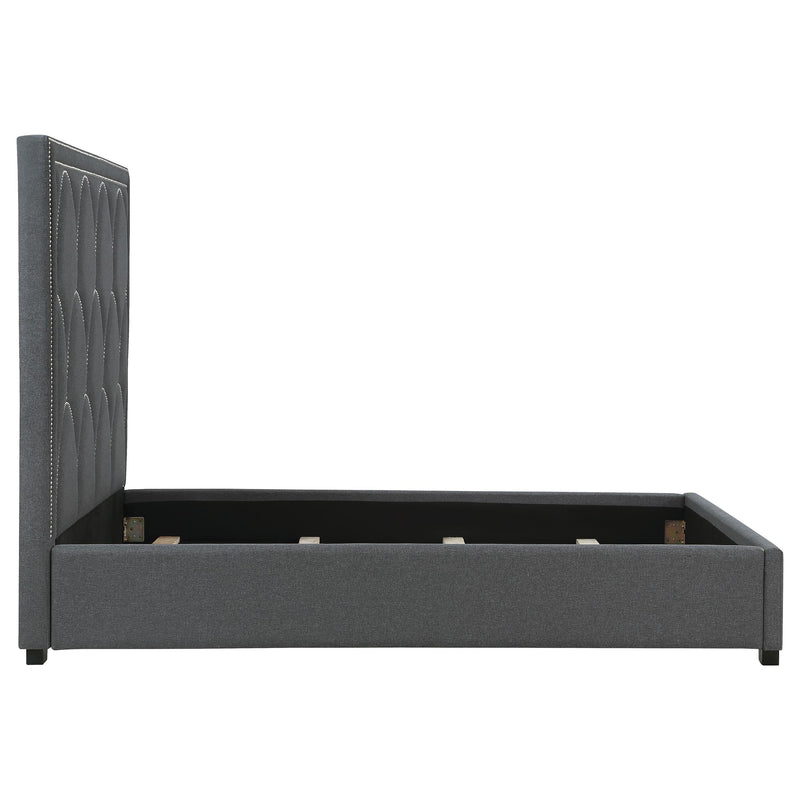Bowfield Upholstered Eastern King Panel Bed Charcoal - detail 7