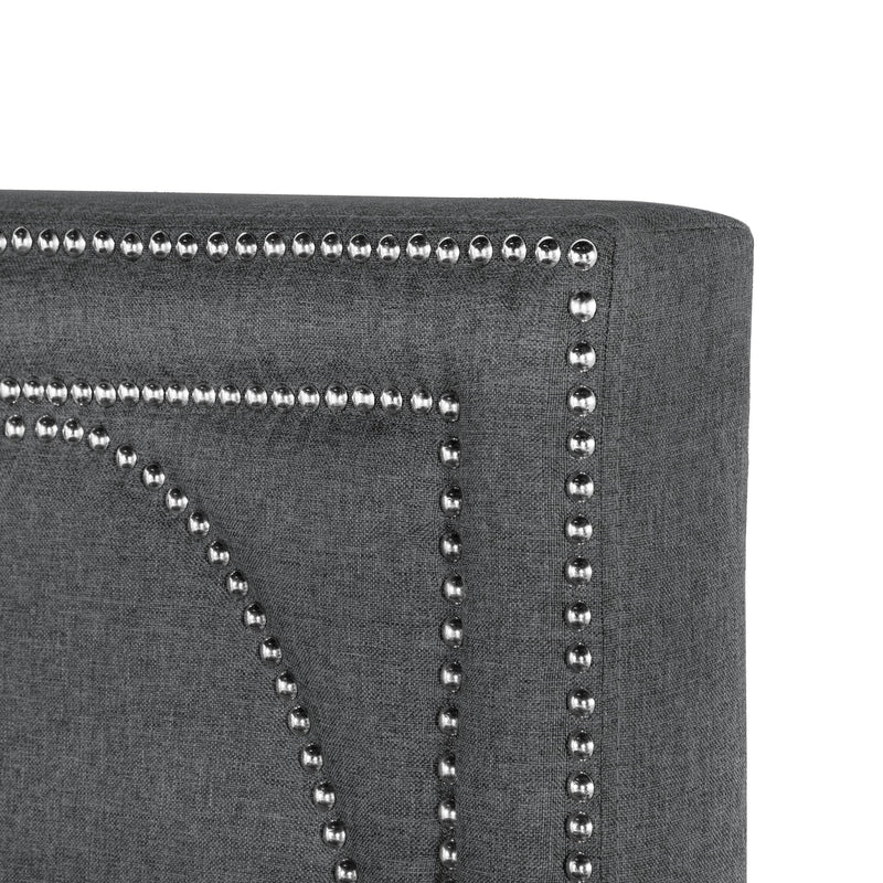 Bowfield Upholstered Eastern King Panel Bed Charcoal - detail 8