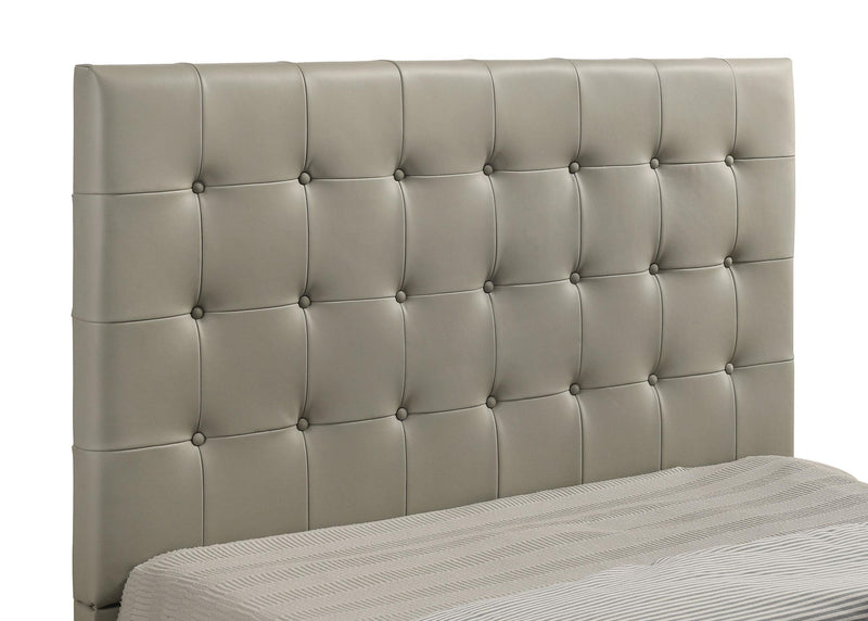Medley Genuine Leather Queen Panel Platform Bed Tan - detail 7