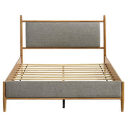 Mason 46-inch Queen Panel Platform Bed Grey and Light Brown - detail 4