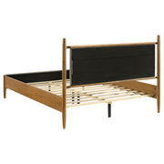 Mason 46-inch Queen Panel Platform Bed Grey and Light Brown - detail 5