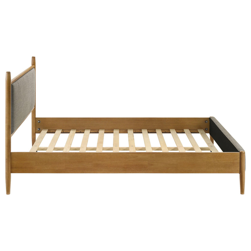 Mason 46-inch Queen Panel Platform Bed Grey and Light Brown - detail 6