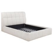 Nollet 48-inch Upholstered Queen Panel Platform Bed Cream - alternate view