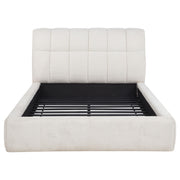 Nollet 48-inch Upholstered Queen Panel Platform Bed Cream - detail 4