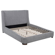 Rennes Upholstered Queen Wingback Platform Bed Grey - alternate view