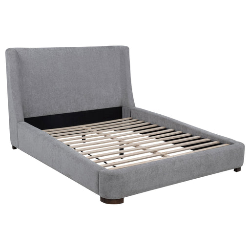 Rennes Upholstered Queen Wingback Platform Bed Grey - alternate view