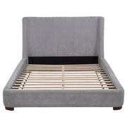 Rennes Upholstered Queen Wingback Platform Bed Grey - detail 4