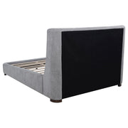 Rennes Upholstered Queen Wingback Platform Bed Grey - detail 5