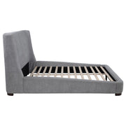 Rennes Upholstered Queen Wingback Platform Bed Grey - detail 6