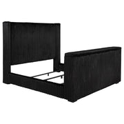 Centergrove Upholstered Eastern King Wingback TV Bed Black - detail 3