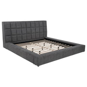 Dreux Upholstered Eastern King Panel Platform Bed Grey - detail 3