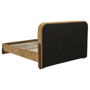 Baldacci Upholstered Queen Platform Bed Curry and Walnut - detail 5
