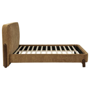 Baldacci Upholstered Queen Platform Bed Curry and Walnut - detail 6