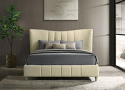 Evelyn Upholstered Queen Panel Platform Bed Ivory - alternate view