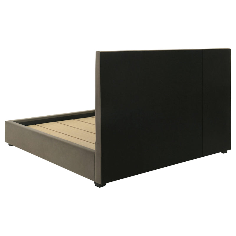 Delsea Upholstered Queen Panel Platform Bed Light Brown - detail 5