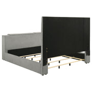 Tara 61-inch Upholstered Eastern King Panel TV Bed Grey - detail 7