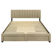 Wheatland 4-drawer Upholstered Eastern King Storage Bed Brown - detail 7