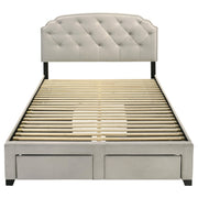 Marianna 4-drawer Upholstered Queen Storage Bed Cream - detail 7