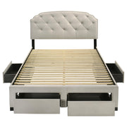 Marianna 4-drawer Upholstered Queen Storage Bed Cream - detail 8