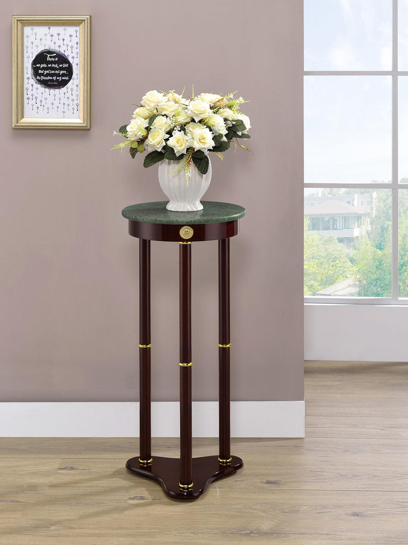 Edite Round Marble Top Plant Stand