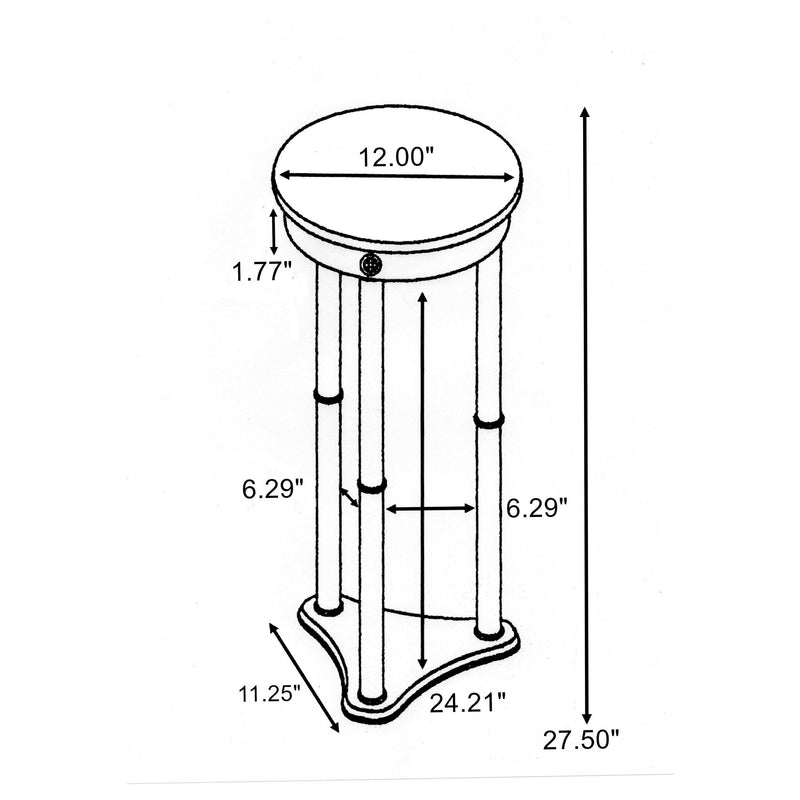 Edite Round Marble Top Plant Stand