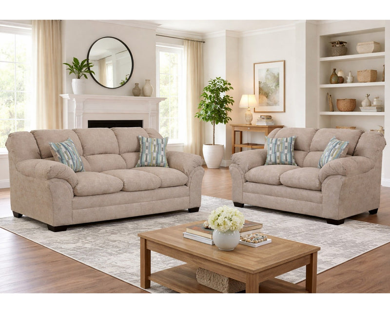 Venus Sofa & Loveseat - Toast