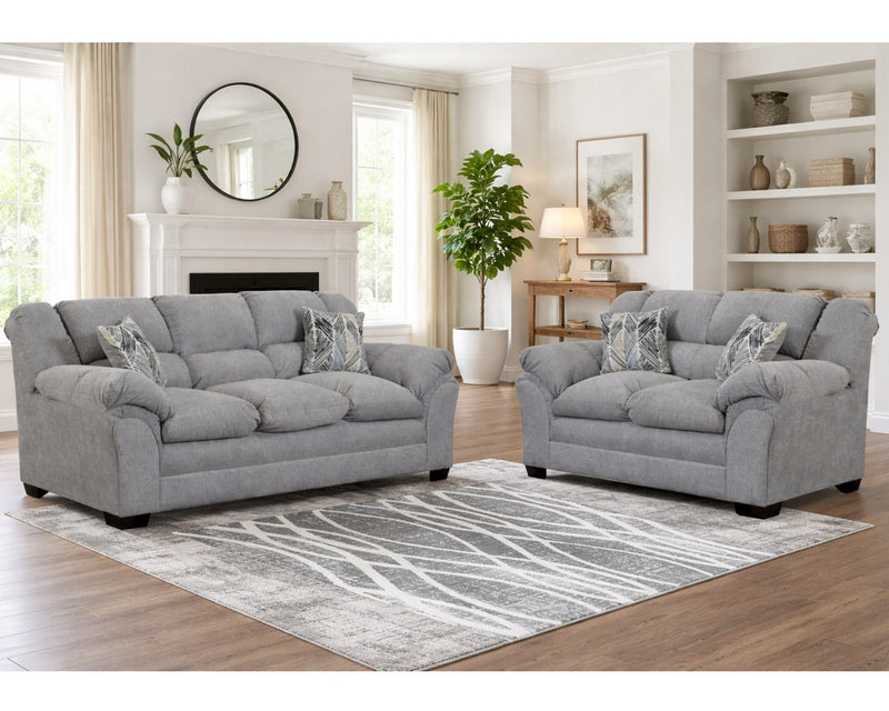 Venus Sofa & Loveseat - Grey