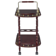 Palmer 2-tier Rectangular Wood Bar Cart Merlot - detail 3
