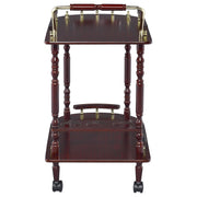 Palmer 2-tier Rectangular Wood Bar Cart Merlot - detail 6