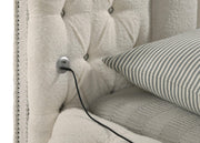 Sonya 5-piece Upholstered Queen Bedroom Set Ivory - detail 5