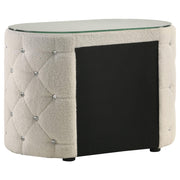 Sonya 5-piece Upholstered Queen Bedroom Set Ivory - detail 7