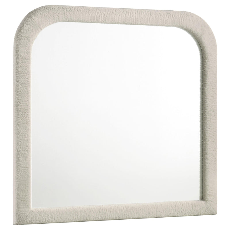 Sonya Upholstered Bedroom Dresser Mirror Ivory - alternate view