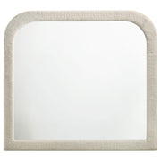 Sonya Upholstered Bedroom Dresser Mirror Ivory - detail 3